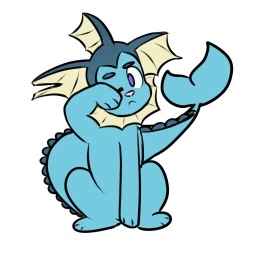 anime, vaporeon, vaporeon vore, vapore de sommeil, pokémon vaporeon belly