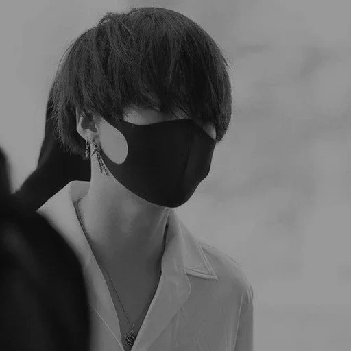 your face, jung jungkook, kim ta hyun, bts shuga mask, yoongi mask art