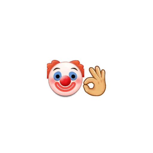 clown, le visage du clown, emoji de clown, clown emoji, clown smilik