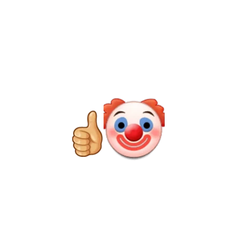 clown, clean clown, clown emoji, emoji clown, clown smileik