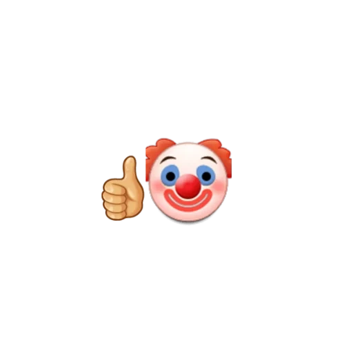 der clown, offensichtlich ein clown, emoticon des clowns, emoticon des clowns, clown smiley