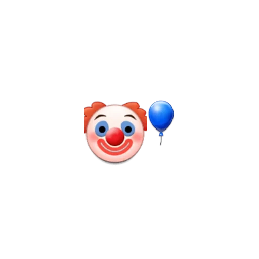 il volto del pagliaccio, sorrido di clown, emoji clown, emoji clown, clown smimik