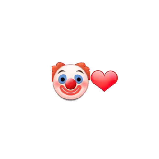 il volto del pagliaccio, sorrido di clown, emoji clown, emoji clown, clown smimik