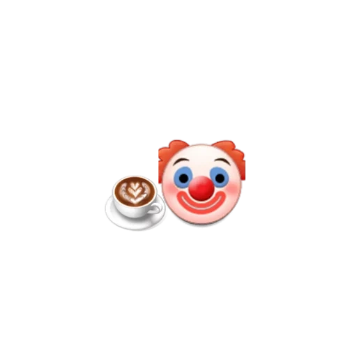 il volto del pagliaccio, sorrido di clown, emoji clown, emoji clown, clown smimik