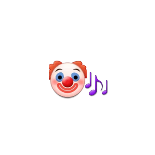 die massnahme, emoticon des clowns, der lächelnde clown, der ausdruck clown, clown smiley