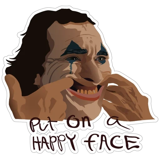 badut, joker put on a happy face