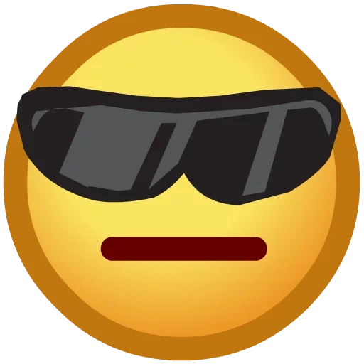 lunettes d'expression, cool emoji, émoticônes souriants