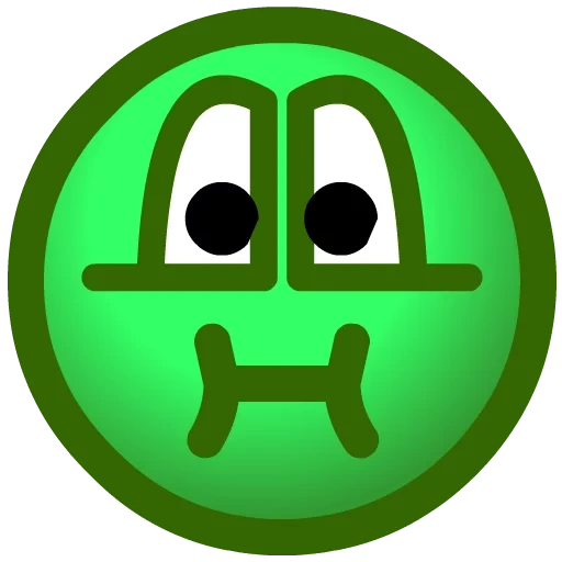 emoji, icono sonriente, smiley verde, mrgreen smiley, la sonrisa es triste verde