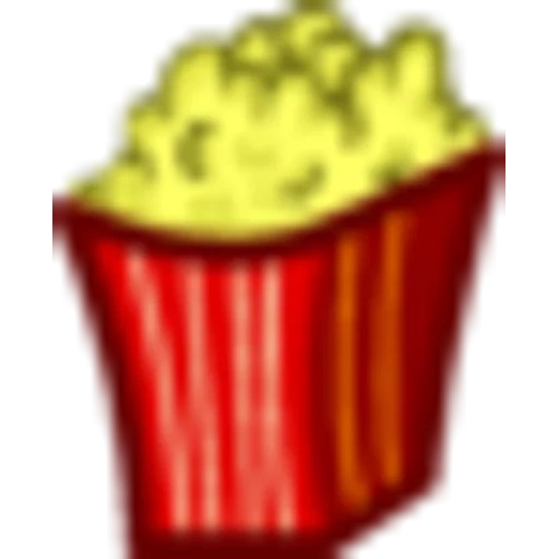 popcorn 2d, emoticon popcorn, modello di popcorn, faccina sorridente popcorn, cartone animato della tazza di popcorn
