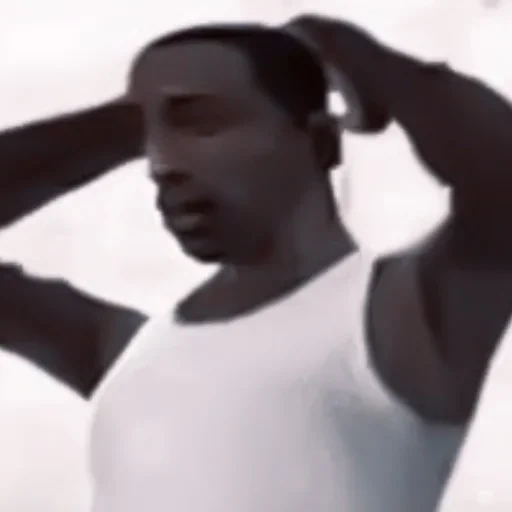 gente, hombre, miamigo, carl johnson, el niño agarró su cabeza como meme