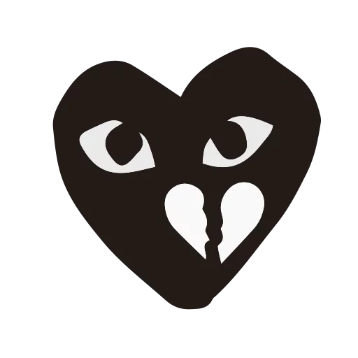 cdg heart, heart of black, le cœur dans les yeux, nasja kamenskih, black heart cdg