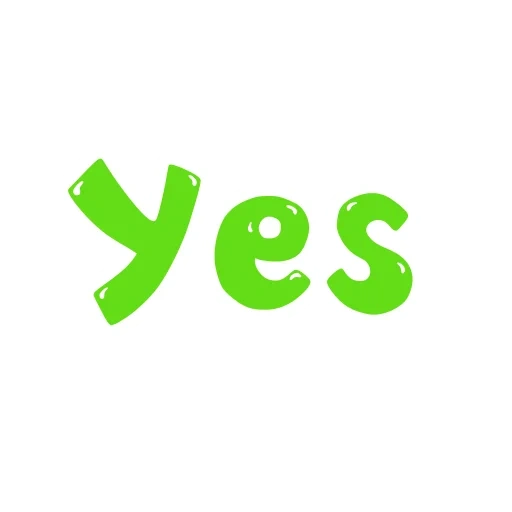 ja, ja nein, ja i do, yes logo, grünes yes schriftzug