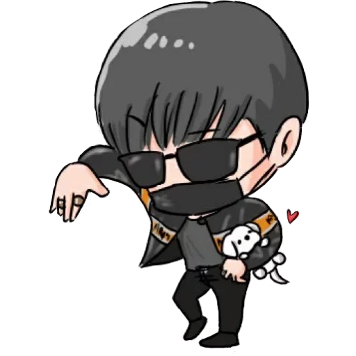 la parete rossa, la figura, hitman chibi, neil 9s chibi, i personaggi degli anime