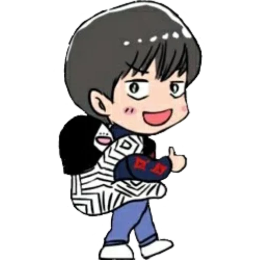 chibi, asian, bts levy, rock lee chibi, art bts chonguk baby