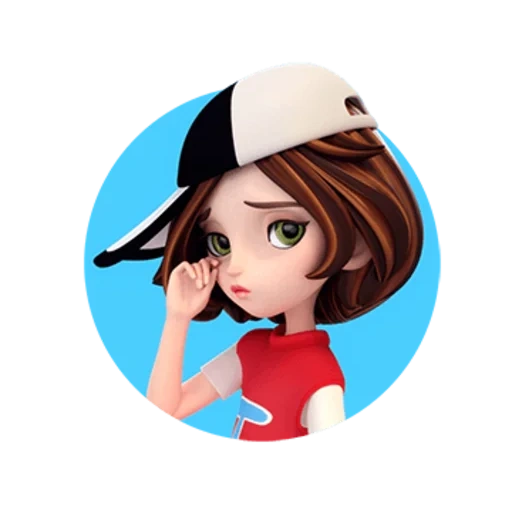 girl, ideological figure, girl girl, character design, 3d cartoon of female characters