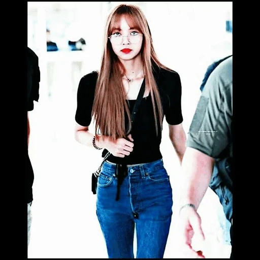 mode, jeune femme, mode de rue, mode coréen, lisa blackpink