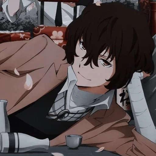 dazai, papà, osamu dadzai, dai cani randagi, collage anime di dadzai osamu