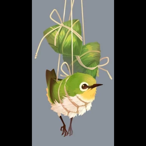 птица ветке, зеленая птица, зелёная птичка, рисунок птички, птичка ветке рисунок