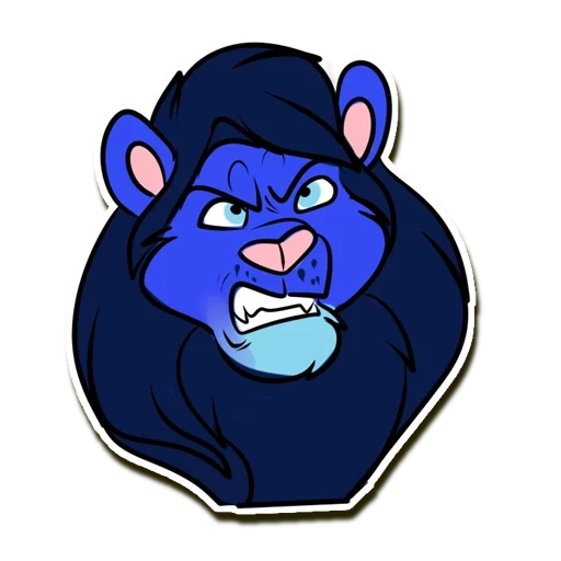 ragazzo, gorilla, goril blu, gorilla blu, disegno gorilla