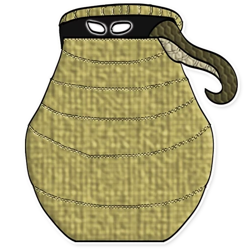 sacola, ilustração, caráter arachis, pixel grenade, saco cordão de ouro