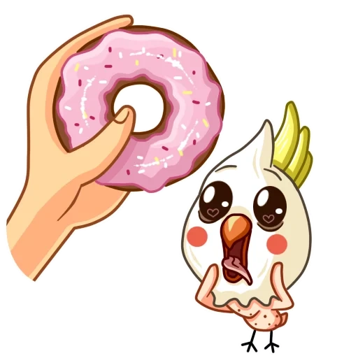 krapfen, donk, donut von skizzen, kawaii donuts, aufkleber donuts