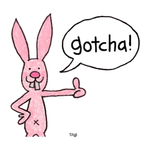 rabbit, dear rabbit, cheerful rabbit, the rabbit is pink