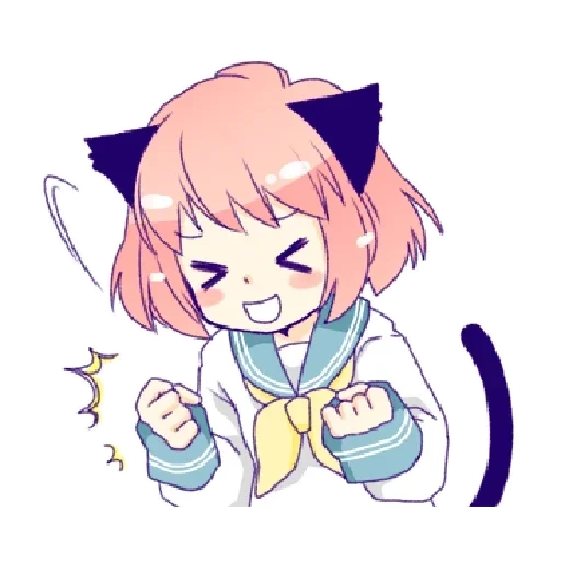 chibi, anime, kotoura-san, haruka kotoura, gadis telinga kucing necoco