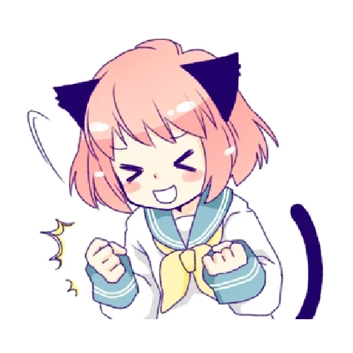 chibi, anime, kotoura-san, haruka kotoura, katzen ohr girl necoco