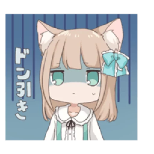 animação neko, animação é fofa, cacau anime, animação kawai neko, padrão de anime bonito