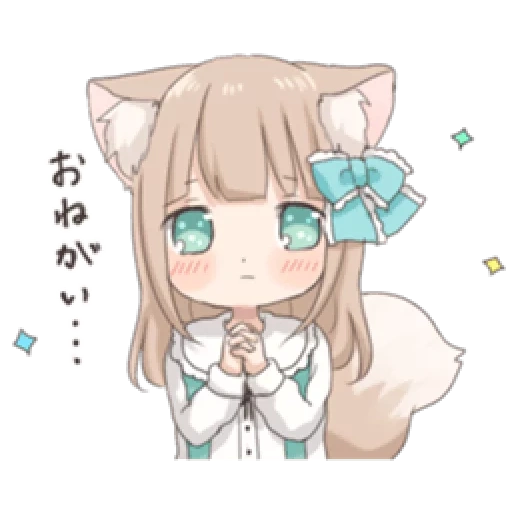 animação é fofa, arte de animação, cacau anime, animação kawai neko, padrão de anime bonito