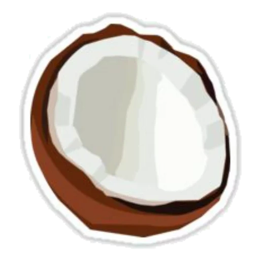 noix de coco, emoji kosos, dessin cokos, noix de coco avec un fond blanc, image floue