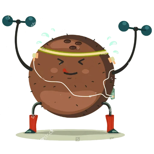 illustration, eat chinese toon, coconut character, pluto eye pattern, worley penny fitzgerald