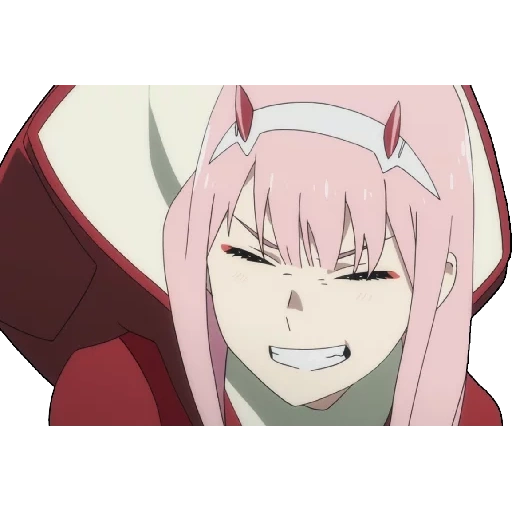 zero two, 002 cartoon face, zero two smile, zero two smile, zero two is cute in franks