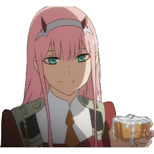 zero two, personagem de anime, querida em franks, fofo vestindo franks 002, animação meng para franks 02