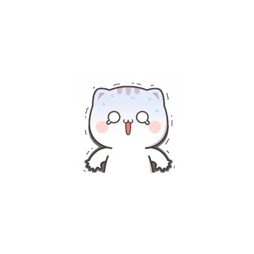 un bel sigillo, modello carino, seal cavaie, sigillo fuori chibi chuan, kawaii gatto bianco