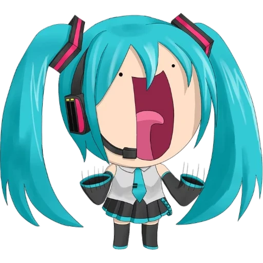 miku hatsune, sanku chi bi, chibi hazin miku, hatsune mijiu chibi, terjebak dalam rawa