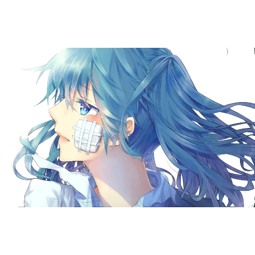 mihisa hatsune, tian lan fa, anime cheveux bleus, anime visage cheveux bleus, anime fille cheveux bleus