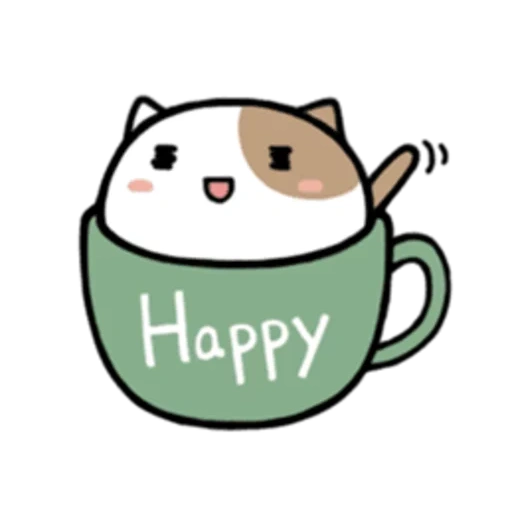 gambar kawaii, gambar kawaii, gambar kawaii yang lucu, kucing kawaii cangkir, mug kucing kawaii