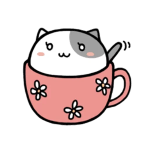 gatti kawaii, tazza di gatto kawaii, gatti di tazze kawaii, tazza di gatti kawaii, cerchi di gatti kawaii