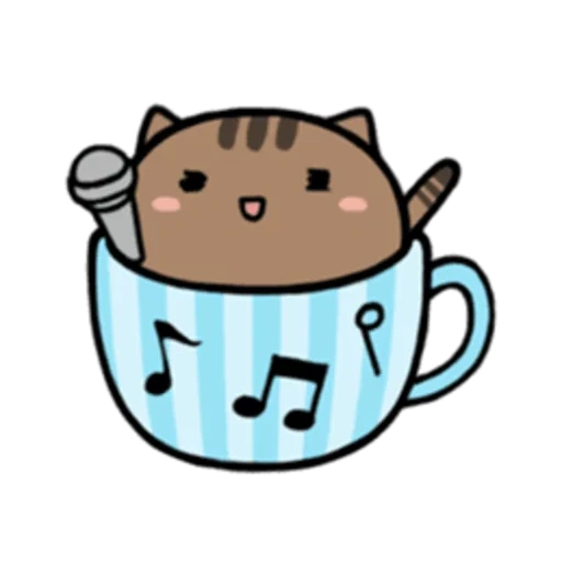 kitty becher, süße kawaii zeichnungen, kawaii katzen von tassen, kawaii cats tasse, kawaii katzenkreise