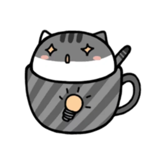 gambar kawaii yang lucu, mug kucing kawaii, kucing kawaii cangkir, mug kucing kawaii, lingkaran kucing kawaii