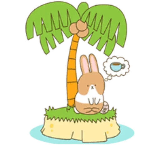 summer cartoons, coconut palm, animal illustrations, vector illustrations, brain test 2 adventures of vaska 16 level
