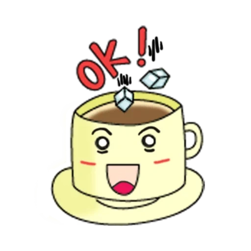 kopi, coffee chan, teh kawaii, ilustrasi kopi, vektor kopi kawai