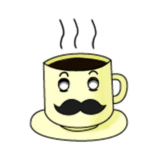 una tazza di caffè, tazza di caffè, schizzi di caffè, caffè dei cartoni animati, illustrazione del caffè