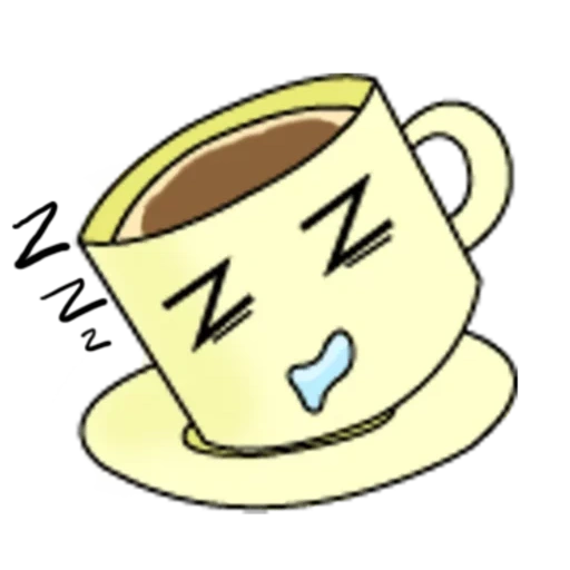 una tazza, chan caff, tazza di tè, disegno a tazza, mug da tè a fumetti