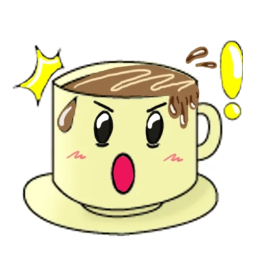 tasse, café chan, nourriture kawaii, thé kawaii, kawaii dessins food