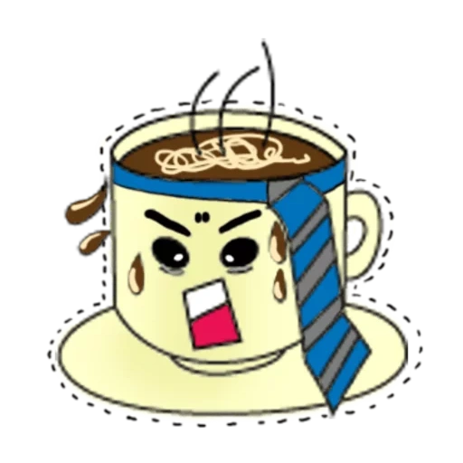 coffee chan, kopi kawaii, istirahat kopi, kopi kopi istirahat, ilustrasi kopi