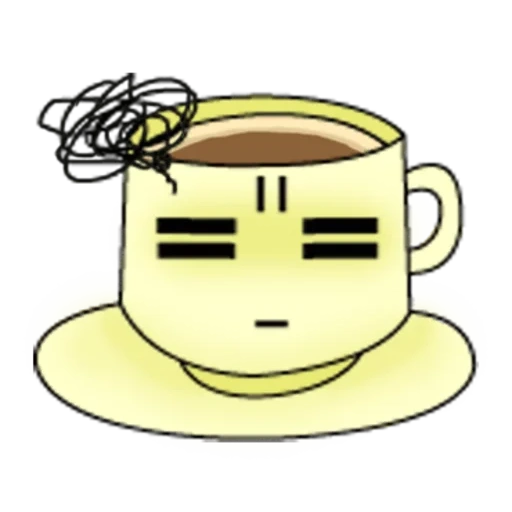 kaffee chan, tasse kaffee, teezeichnung, eine tasse tee, eine tasse kaffee cartoon