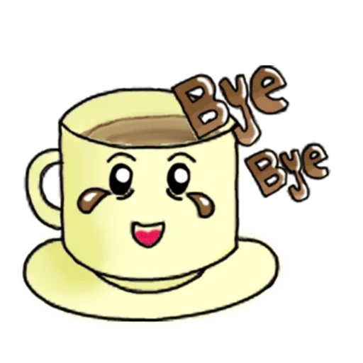 una taza de café, taza de cafe, bocetos de café, dibujo de café, dibujos de kawaii latte