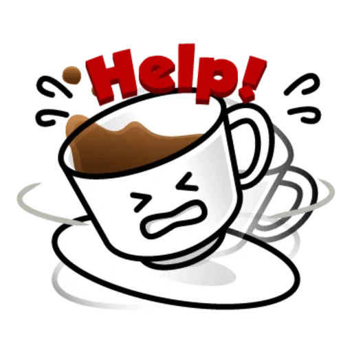 кофе, чашечка кофе, кофейная чашка, разливающееся кофе иллюстрация